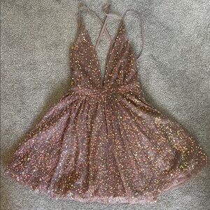 Luxxel Glittering Sequin Mini Dress - Multicolor